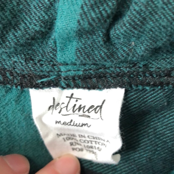 Destined - hooded green and black flannel - Picture 4 of 4